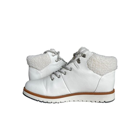Cliffs by White Mountain Collins White Leather Fur Women's Boots Size 9 M - Picture 13 of 14